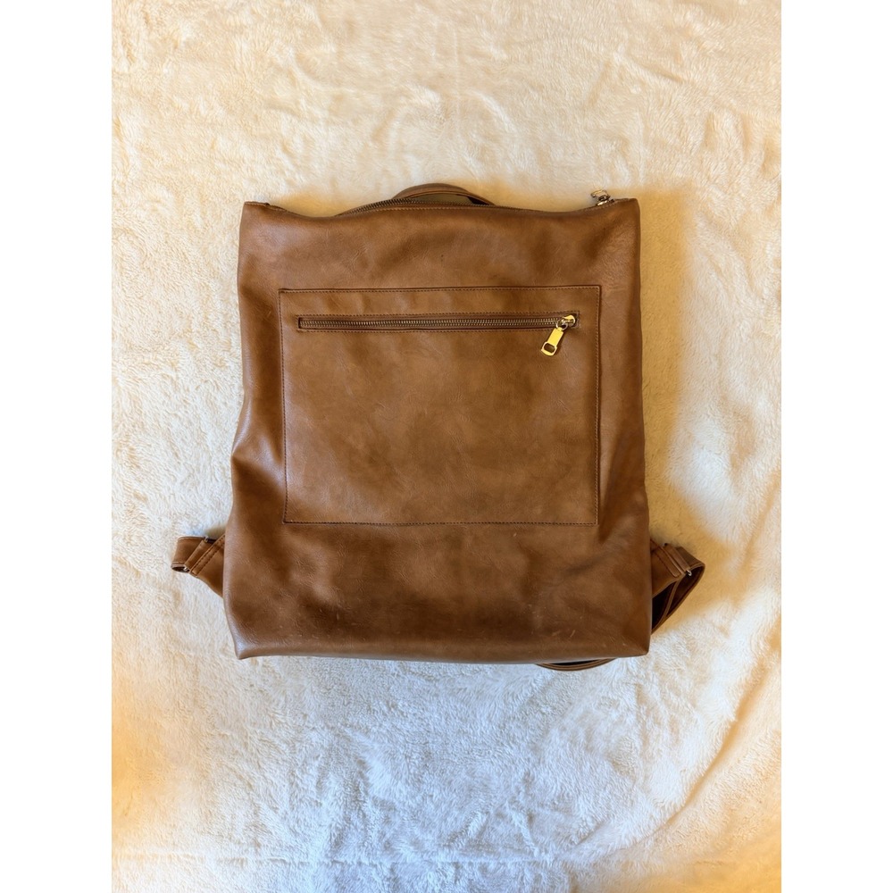 Modern + Chic Reese Camel Vegan Backpack Handbag